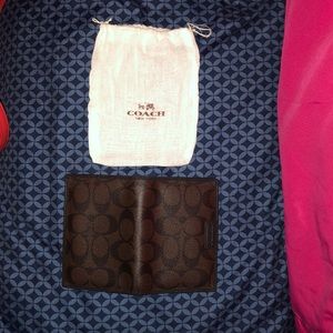 New Coach Brown passport case